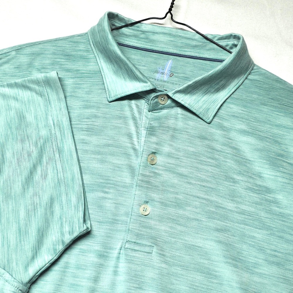Johnnie-O Polo Shirt Men's XXL Green Featherweight Short Sleeve Stretch UPF 50